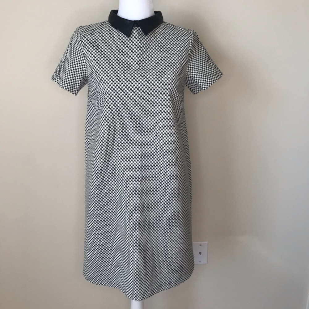 Zara Houndstooth Shift Dress